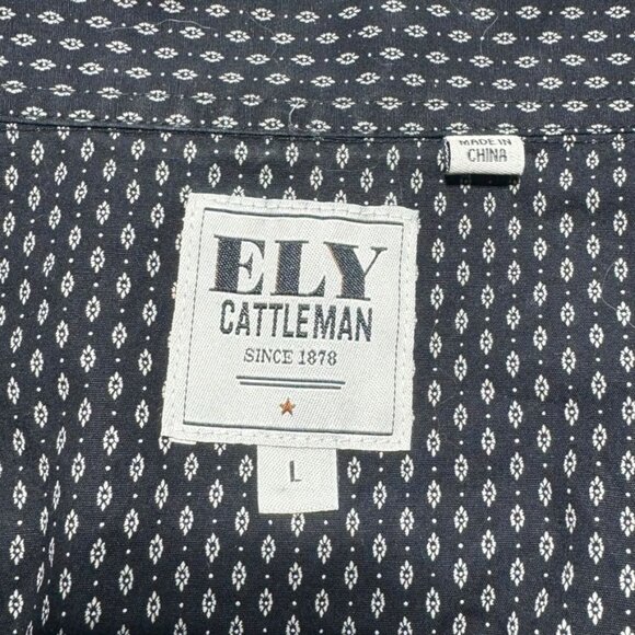 Ely Cattleman Black Button Front Size Large - Picture 3 of 7